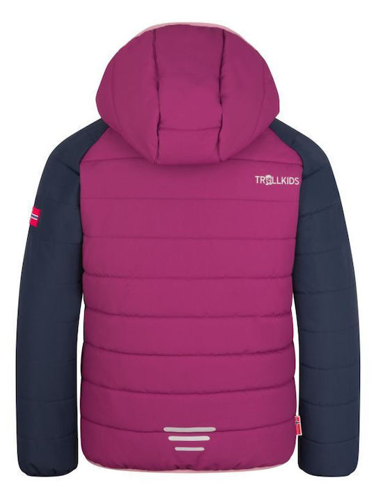 Wasserdicht Kinder Freizeitjacke mit Kapuze Pink