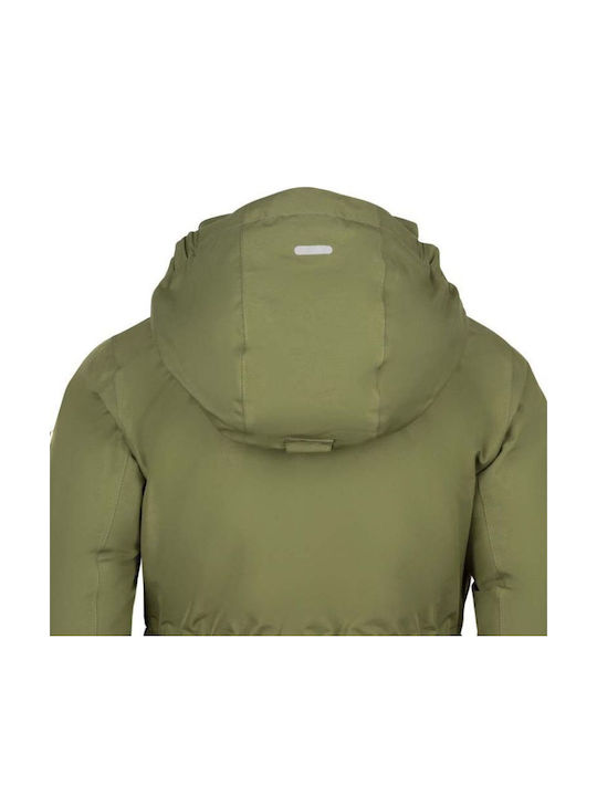 Waterproof Kids Casual Coat with Hood Green
