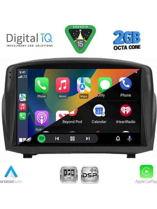 Digital IQ Car Audio System for Ford Fiesta 2008-2017 (Bluetooth/USB/WiFi/GPS/Apple-Carplay/Android-Auto) with Touch Screen 9"