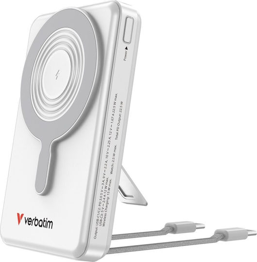 Verbatim Charge ‘n’ Go Power Bank 10000mAh 22.5W Power Delivery / Quick Charge 3.0 Silver