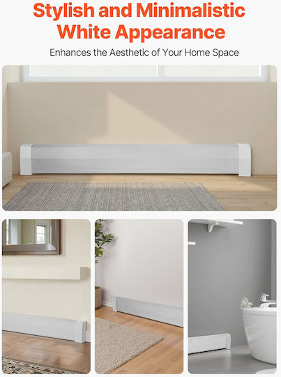 Radiator Cover Premium Steel 1527 x 81 x 193 mm White Dbjrqgthjprecigq9001v0 Vevor