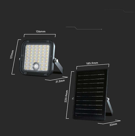 V-TAC Lumini De Inundație Cu Led-uri Solar Etanș 10W Bianco Reglabil Cu Telecomanda IP65
