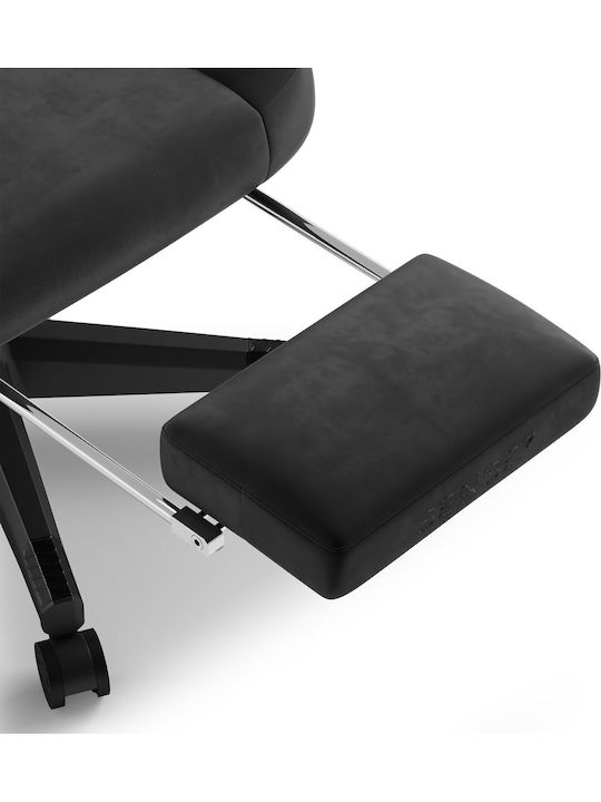 SENSE7 Devon Fabric Gaming Chair with Footstool Black