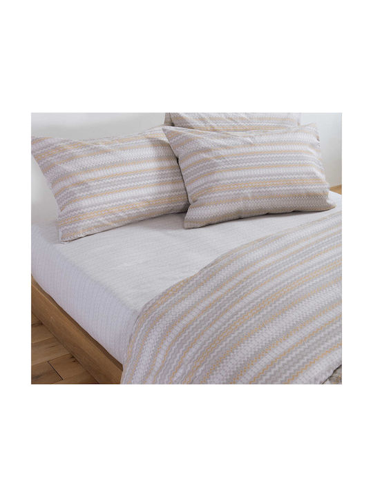 Nef-Nef Homeware Quantro Μαξιλαροθήκη με Φάσα Grey 52x72εκ.
