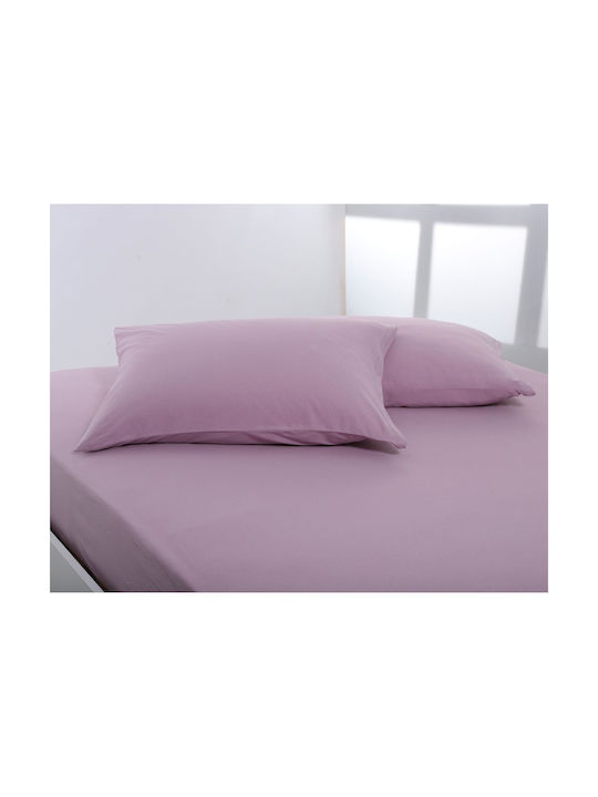 Silk Fashion Pillowcase Set with Envelope Cover Syklamen 50x70cm.