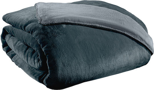 Guy Laroche Velvet Fleece Blanket Set Single 160x220cm Emerald