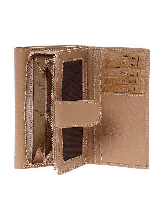 Lavor Small Leather Women's Wallet Classic with RFID Nude Lavor Small Leather Women's Wallet Classic with RFID Nude