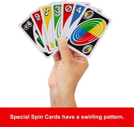 Επιτραπέζιο Παιχνίδι Uno Spin για 2-10 Παίκτες 7+ Ετών Mattel
