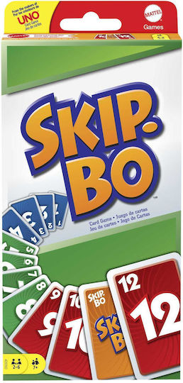 Board Game Skip Bo for 2-6 Players 8+ Years Old Mattel
