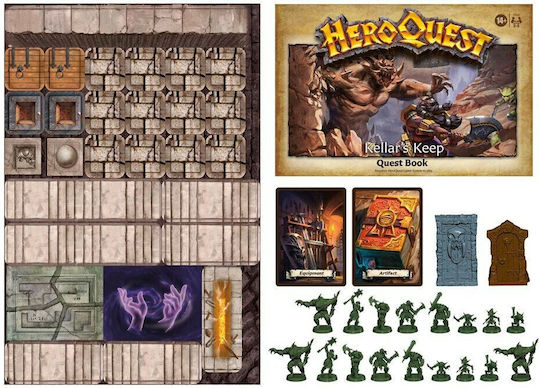Game Expansion HeroQuest: Kellar's Keep Quest Pack for 2+ Players 14+ Years Old (EN) Hasbro
