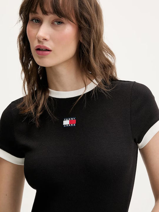 Γυναικείο Crop T-shirt Μαύρη