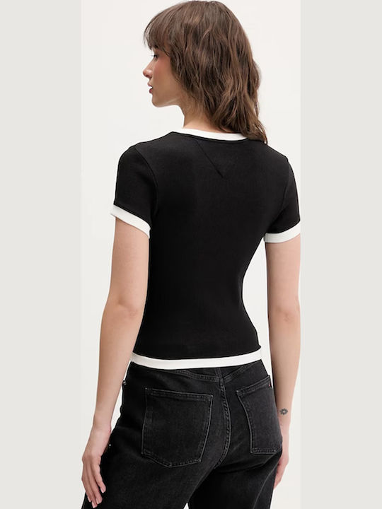 Tommy Hilfiger Тениска Черна Tommy Hilfiger Тениска Черна