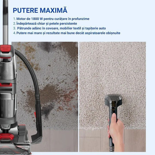 Ryer Pro Revive PRO Σκούπα Υγρών / Στερεών 800W με Πλαστικό Κάδο 2.5lt
