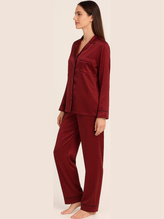 Pen-ky Winter Women's Pyjama Set Bordeaux