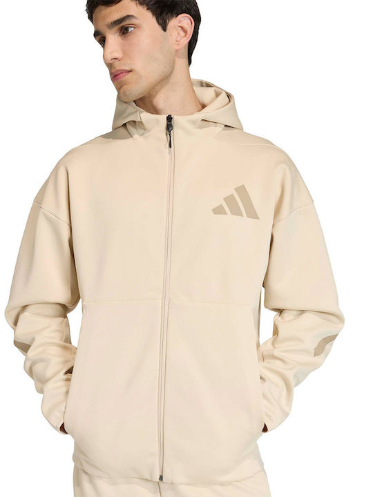 Sportswear Ζακέτα με Κουκούλα Μπέζ