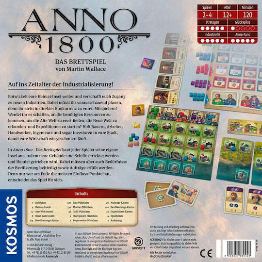 Board Game Anno 1800 for 2-4 Players 12+ Years Old (EN) Kosmos