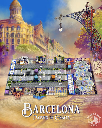 Extensie de Joc Barcelona: Passeig de Gràcia pentru 1-4 Jucători 14+ Ani (EN) Board & Dice