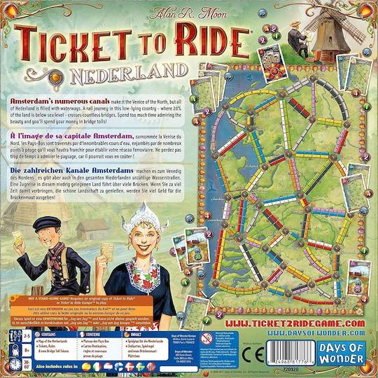 Spiel Erweiterung Ticket to Ride: Ολλανδία für 2-5 Spieler 8+ Jahre (EN) Days of Wonder