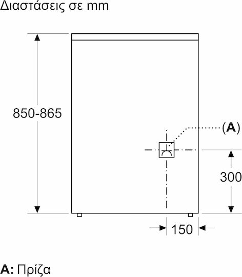 Pitsos Herd 66Es mit Keramikkochfeldern B60cm. Inox