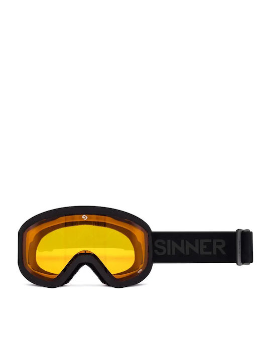 Sinner Estes Unisex Ски & Сноуборд Маска Детска Черен с Леща в Цвят Черен