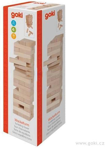 Board Game Wobble Tumbling Tower for 2 Players 4+ Years Old (EN) Goki
