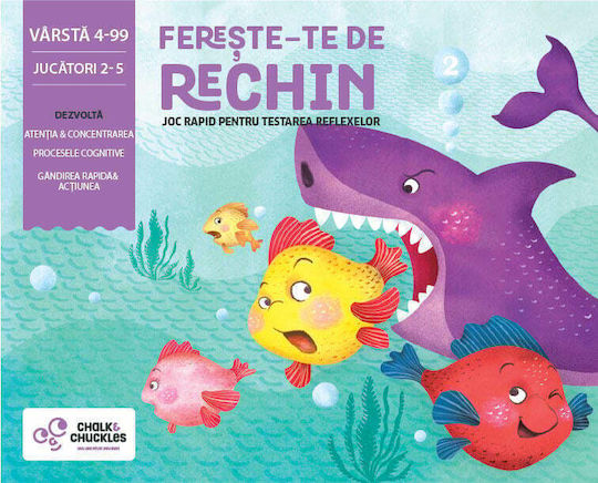 Joc de Societate Fereste-te De Rechin! pentru 2-5 Jucători 3+ Ani Chalk & Chuckles