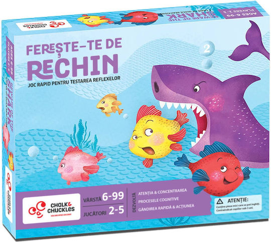 Joc de Societate Fereste-te De Rechin! pentru 2-5 Jucători 3+ Ani Chalk & Chuckles