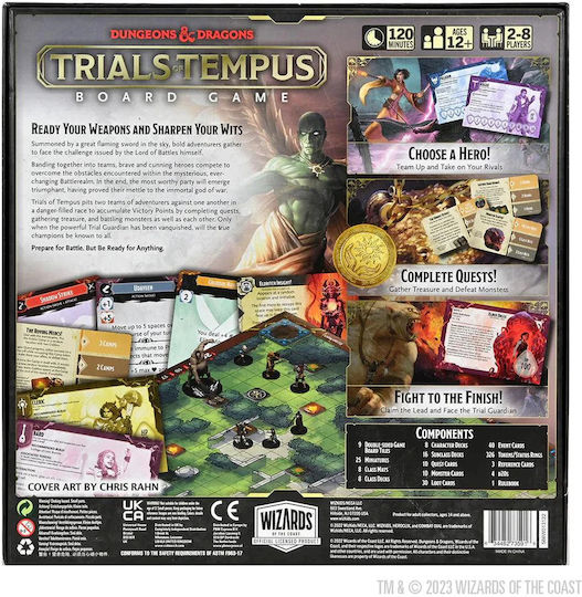 Joc de Societate Dungeons & Dragons: Trials of Tempus - Standard Edition pentru 2-8 Jucători 14+ Ani (EN) Wizards of the Coast
