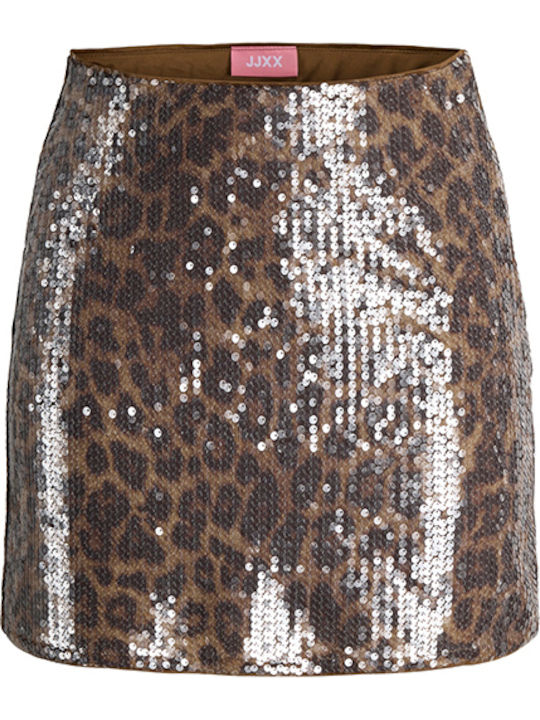 Mini Fustă Leopard Brown-beige