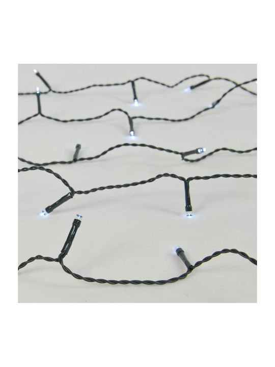 20 Lights LED 50m. Cold White Battery in String 1pcs