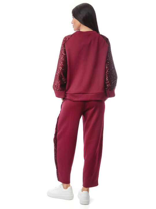 Sweatpants Set Burgundy