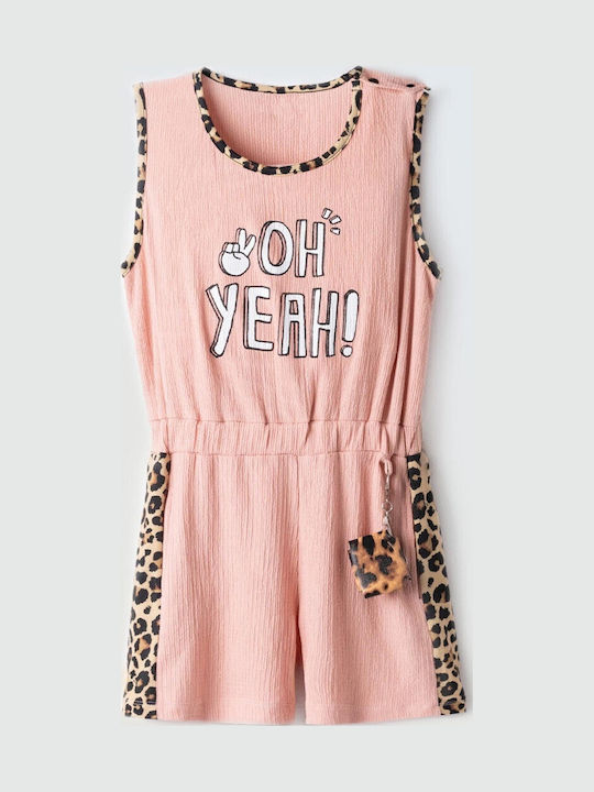 Kids' Fabric Jumpsuit Shorts/Bermudas Salmon