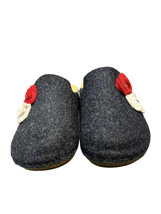 Anatomic Leather Women's Winter Slippers Blue