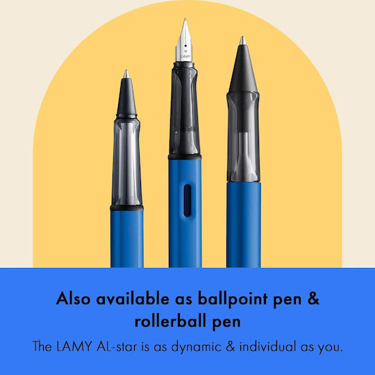 Lamy Πένα Γραφής Fine Μπλε από Αλουμίνιο με Μπλε Μελάνι