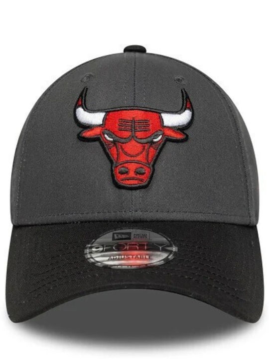 Chicago Bulls Nba Sidepatch Dunkelgraue 9forty Verstellbare Kappen