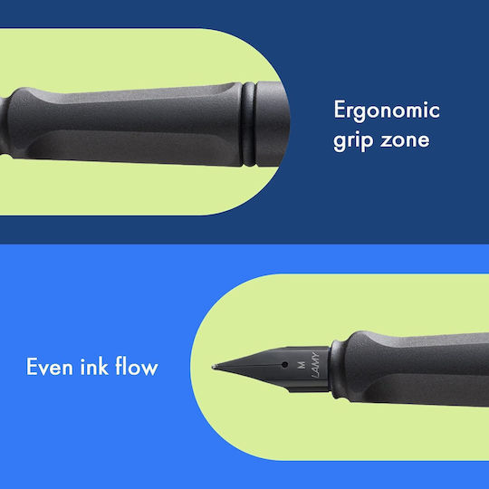 Lamy Safari 017 Πένα Γραφής Extra Fine Μαύρη από Πλαστικό με Μπλε Μελάνι