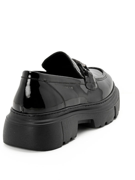 Leder Herren Mokassins in Schwarz Farbe