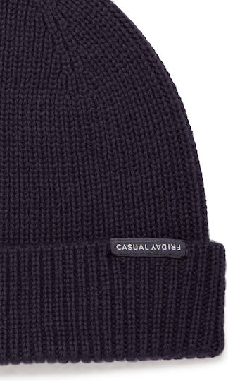 Beanie Unisex Σκούφος Πλεκτός σε Navy Μπλε χρώμα