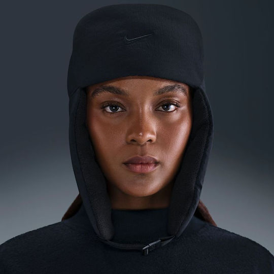 Fly Puffer Beanie Masculin Fleece Căciulă Tricotat în culoarea Negru