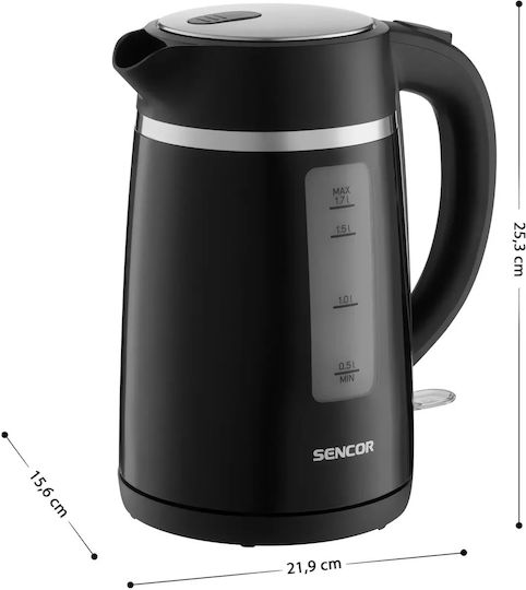 Sencor Βραστήρας 1.7lt 2200W Μαύρος