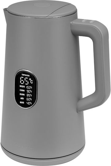 Gotze & Jensen Βραστήρας Ταξιδίου 1.5lt 1800W Γκρι