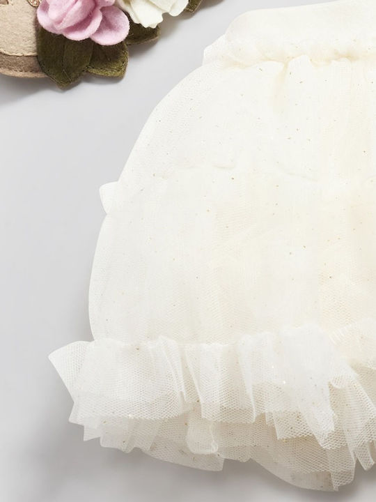 Kids' Tulle Skirt Ecru