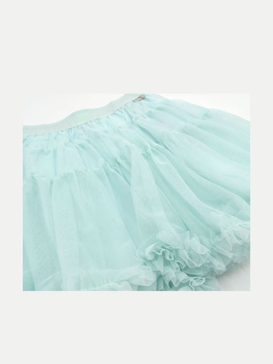 Kids Skirt Tulle Tulle One Color Turquoise
