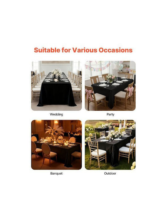 Vevor Tablecloth Set 6pcs Black 70x120cm