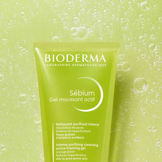 Bioderma Sebium Actif Гел Почистване Лице за Акнеична Кожа 200мл