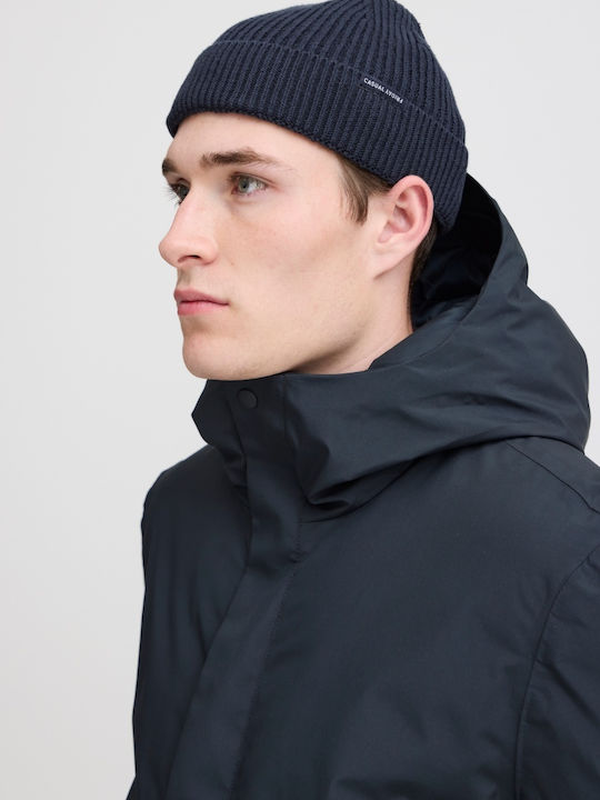Beanie Unisex Beanie Knitted in Navy Blue color