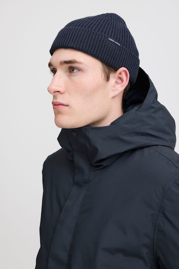 Beanie Unisex Beanie Knitted in Navy Blue color