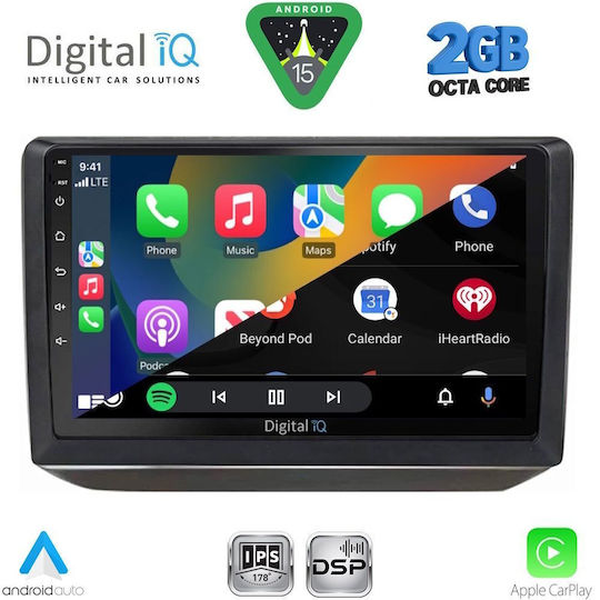 Digital IQ Car Audio System for Skoda Fabia 2008-2014 (Bluetooth/USB/WiFi/GPS/Apple-Carplay/Android-Auto) with Touch Screen 10"