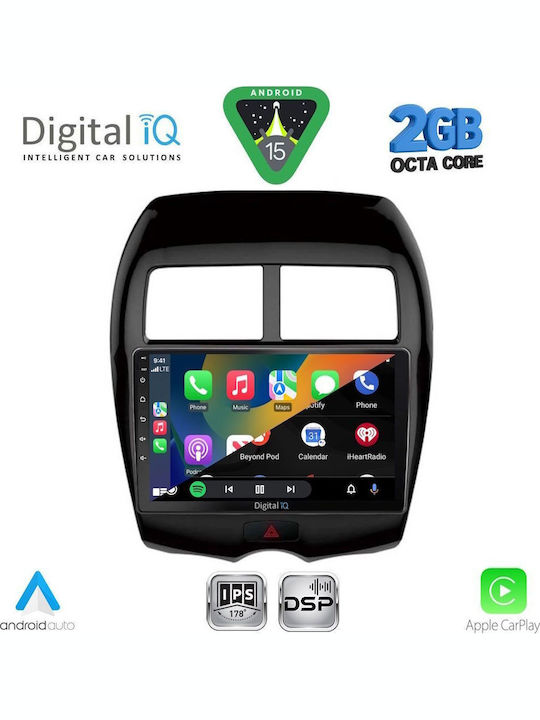 Digital IQ Car Audio System for Peugeot 4008 Mitsubishi Asx 2009 (Bluetooth/USB/WiFi/GPS/Apple-Carplay/Android-Auto) with Touch Screen 10"