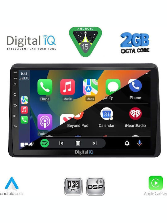Digital IQ Car Audio System for Opel Movano Renault Master Nissan NV400 2020 (Bluetooth/USB/WiFi/GPS/Apple-Carplay/Android-Auto) with Touch Screen 10"